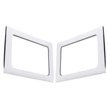 DEI 11-18 Jeep Wrangler JK 4-Door Boom Mat Rear Side Window Trim - 2 Piece - White DEI
