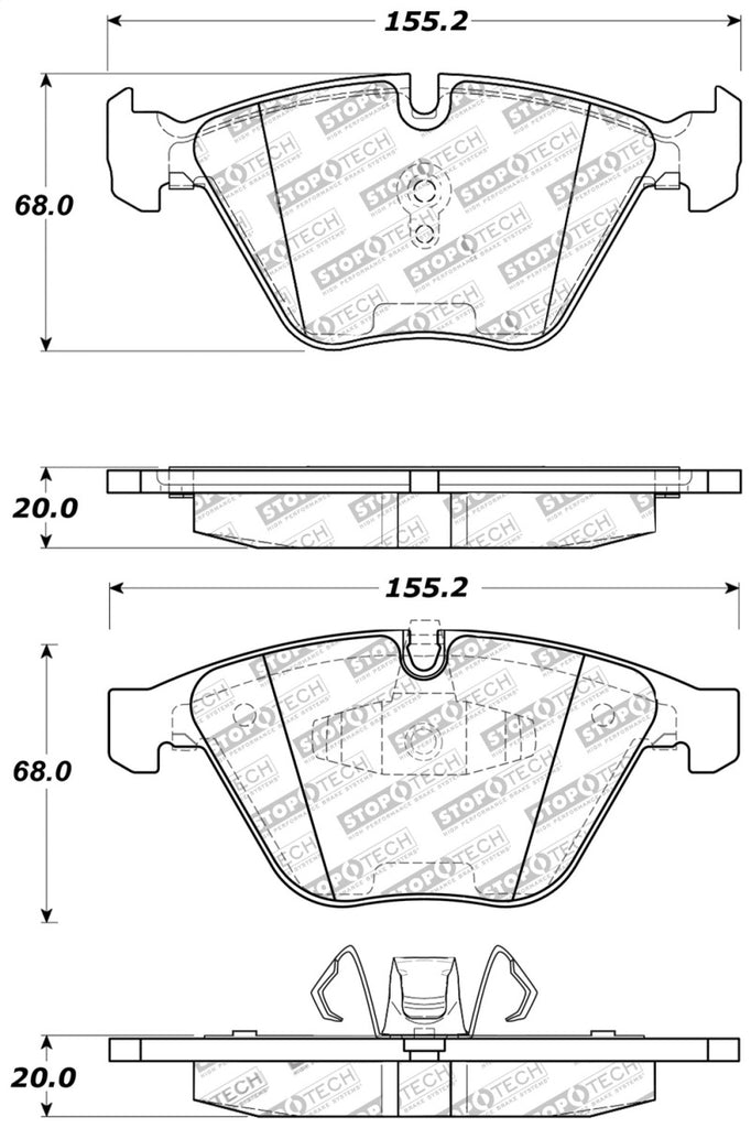 STOPTECH PERFORMANCE BRAKE PADS, 309.12600 - eliteracefab.com