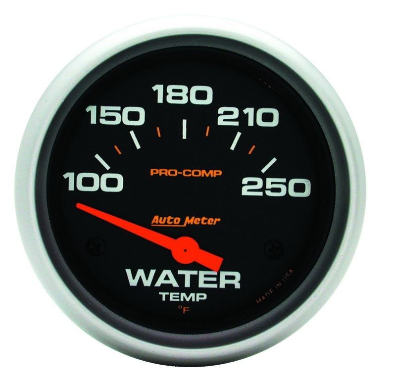 Autometer Pro-Comp 2 5/8in 100-250 Deg F Short Sweep Electric Water Temp Gauge 5437