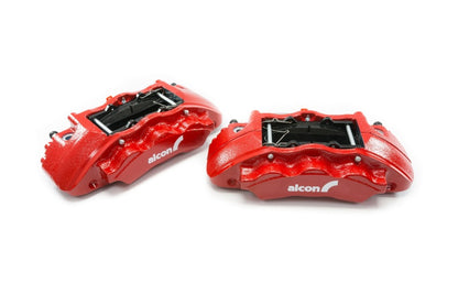 Alcon Ford 2019+ Ranger / 2020+ Bronco 350x34mm Rotors 6-Piston Red Calipers Front Brake Upgrade Kit - eliteracefab.com