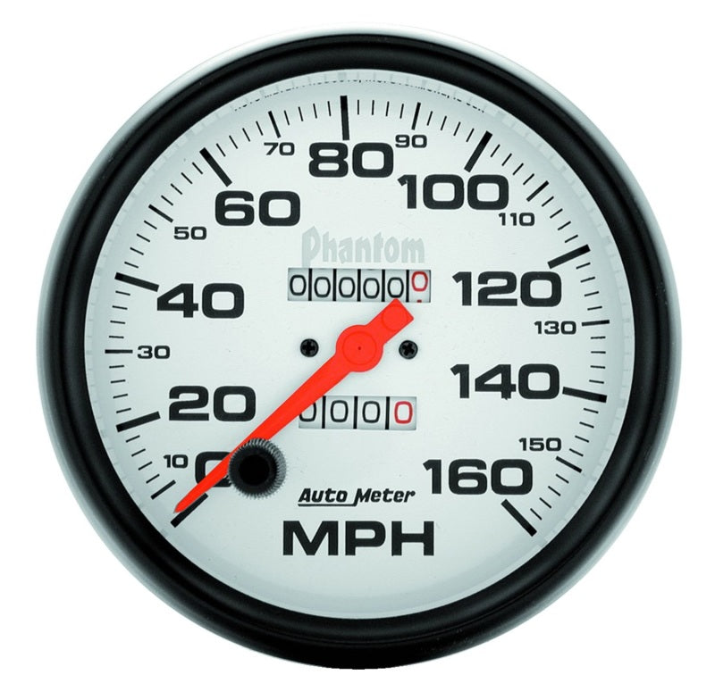 Autometer Phantom 5in 160 MPH In-Dash Mechanical Speedometer 5895
