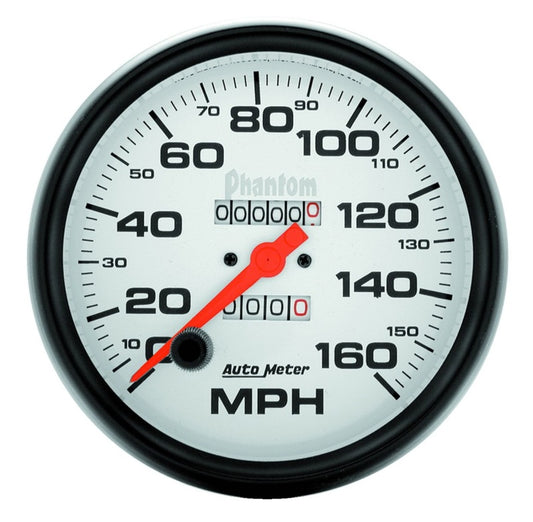 Autometer Phantom 5in 160 MPH In-Dash Mechanical Speedometer 5895