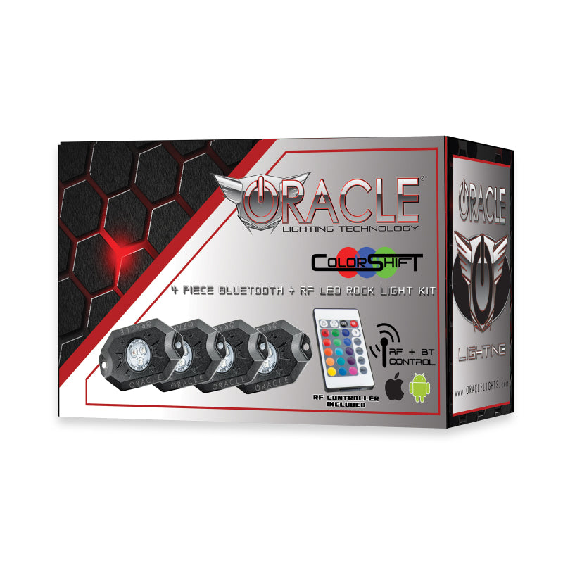 Oracle Bluetooth + RF Underbody Rock Light Kit - 4 PCS - ColorSHIFT - eliteracefab.com