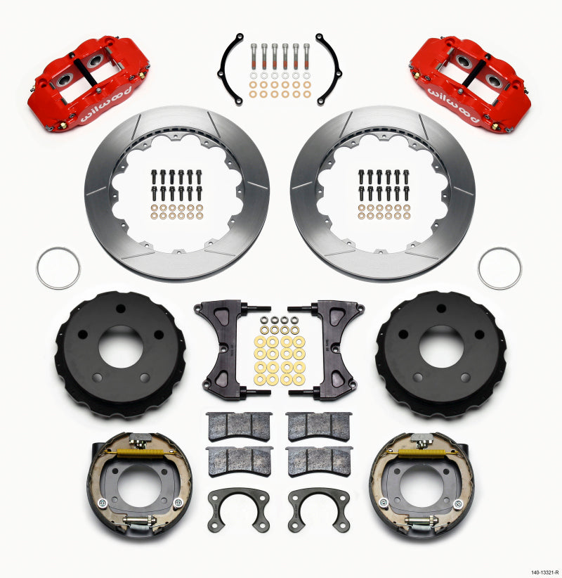Wilwood Narrow Superlite 4R Rear P-Brk Kit 12.88in Red Small Ford 2.36in Off Bronco 5 x 5.50 Wilwood