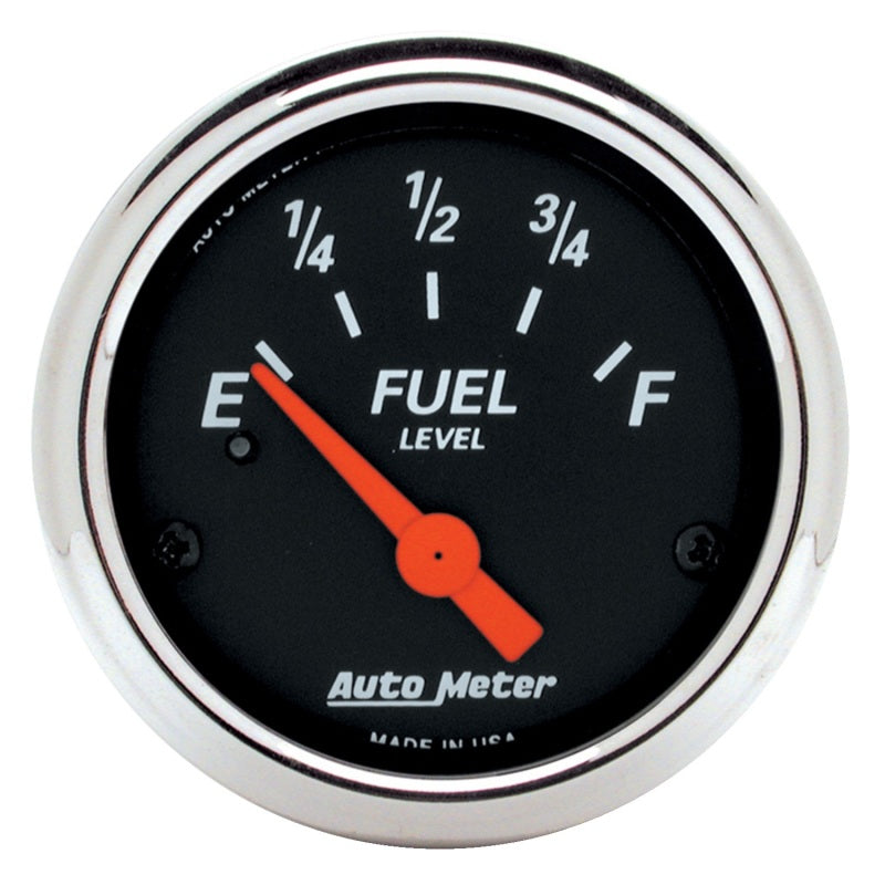 Autometer Designer Black  2-1/16in Black Fuel Level Gauge 1424