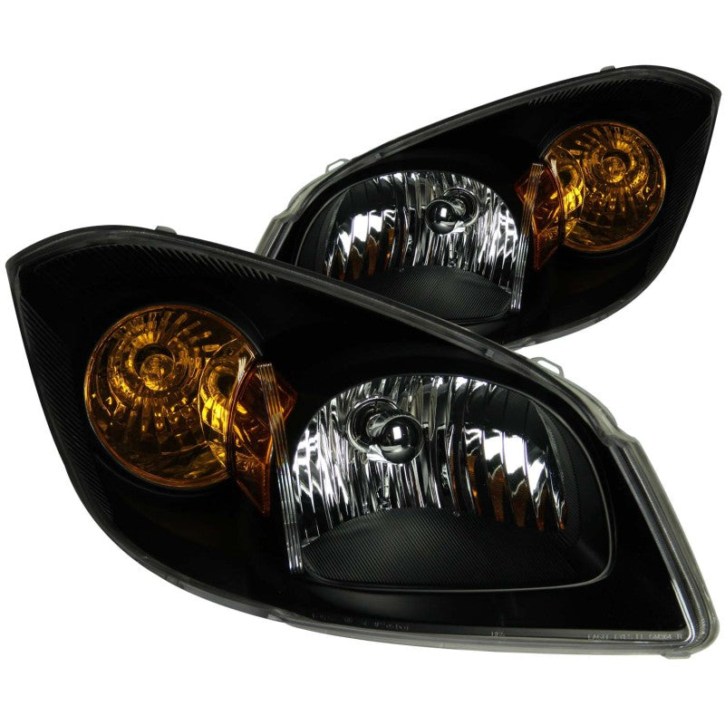 ANZO USA Chevrolet Cobalt Crystal Headlights Black; 2005-2010 - eliteracefab.com