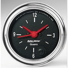 Load image into Gallery viewer, Autometer Traditional Chrome 2-1/16in 12HR Analog Clock Gauge