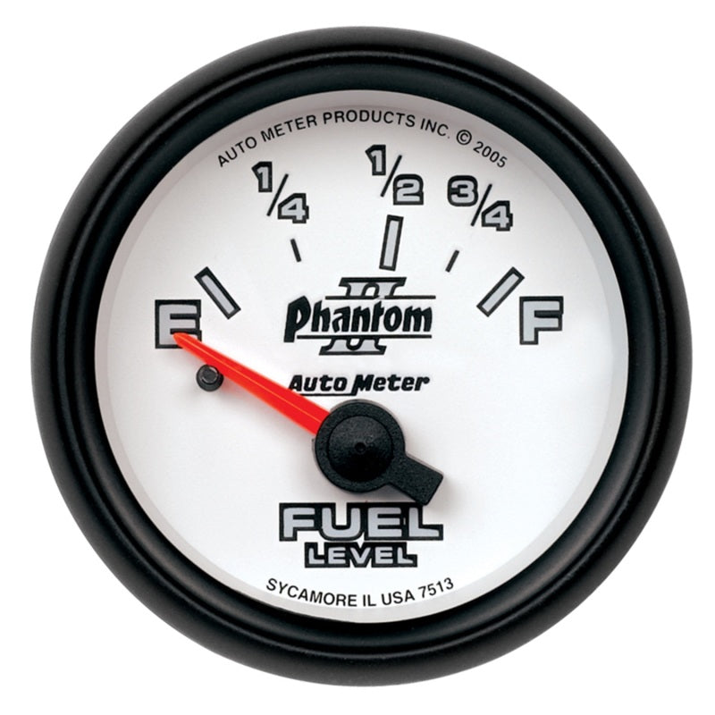 Autometer Phantom 2-1/16in 73-10 OHM Fuel Level Gauge 7515