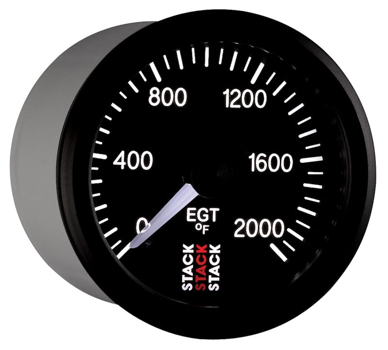 Autometer Stack 52mm 0-2000 Deg F Pro Stepper Motor Exhaust Gas Temp Gauge - Black ST3314