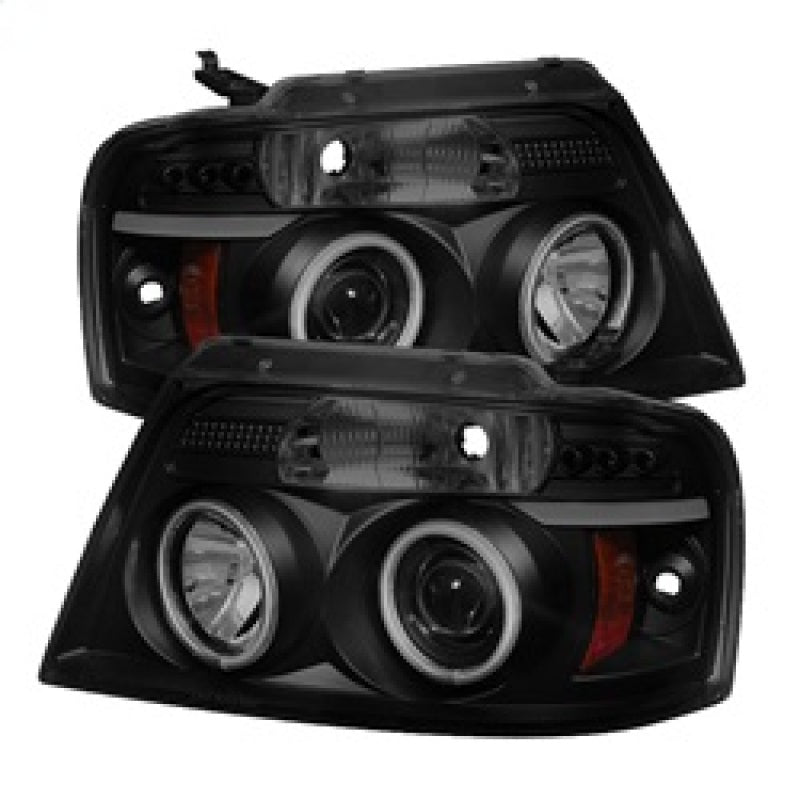 Spyder Ford F150 04-08 Projector Headlights V 2 CCFL Halo LED Blk Smke PRO-YD-FF15004-CCFL-G2-BSM - eliteracefab.com