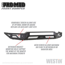 Load image into Gallery viewer, Westin 15-19 Chevrolet Silverado 2500/3500 Pro-Mod Front Bumper - Textured Black - eliteracefab.com