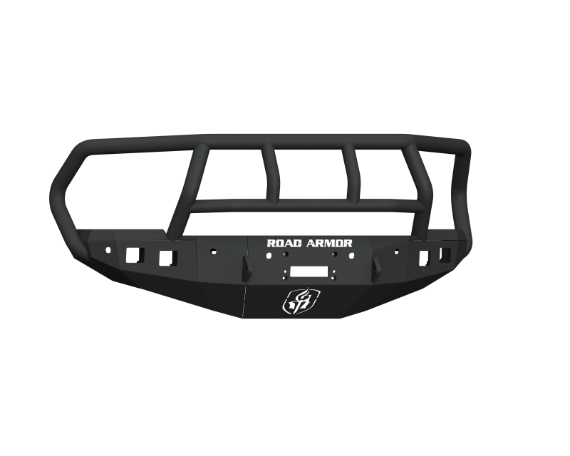 Road Armor 16-18 Ram 2500 Stealth Front Winch Bumper w/Titan II Guard/6 Sensor Holes - Tex Blk - eliteracefab.com