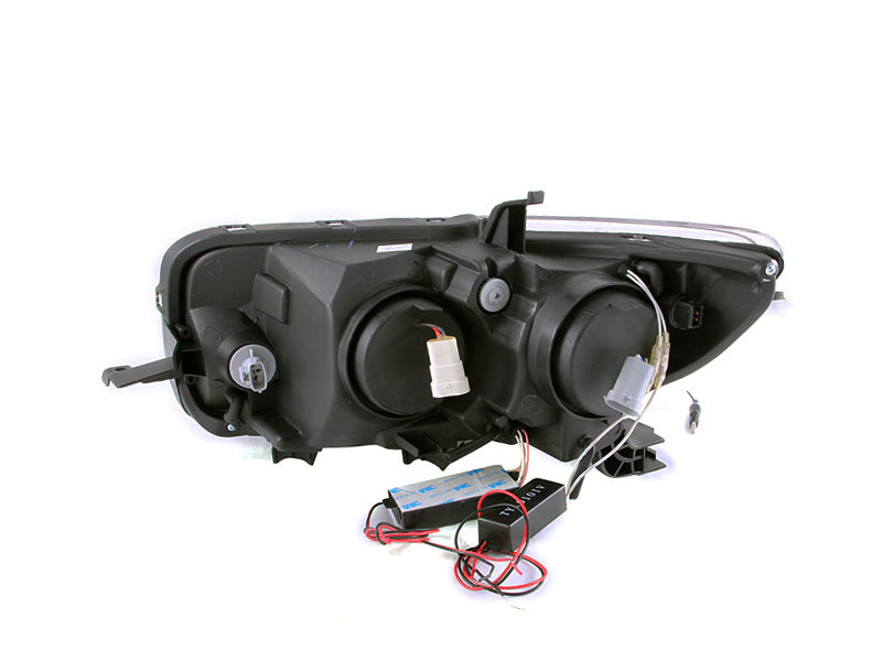 ANZO USA Scion Xb Projector Headlights W/ Halo Black; 2008-2010 - eliteracefab.com