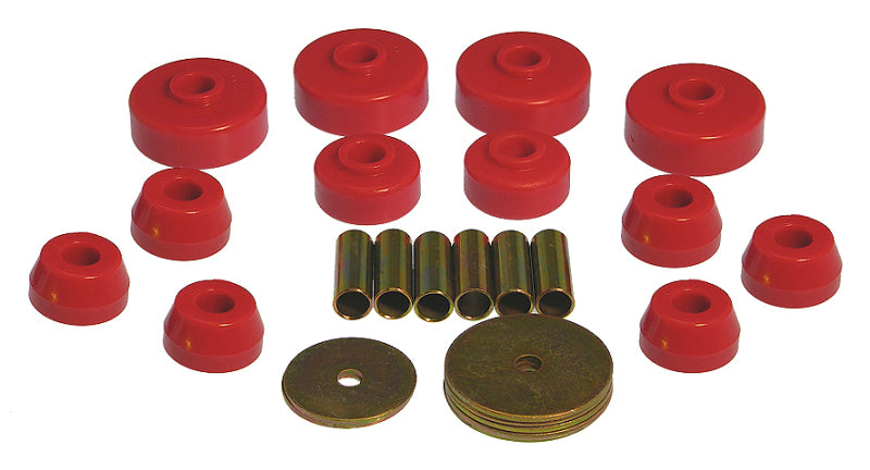 Prothane 79-88 Toyota Truck 4wd Body Mount Kit - Red - eliteracefab.com