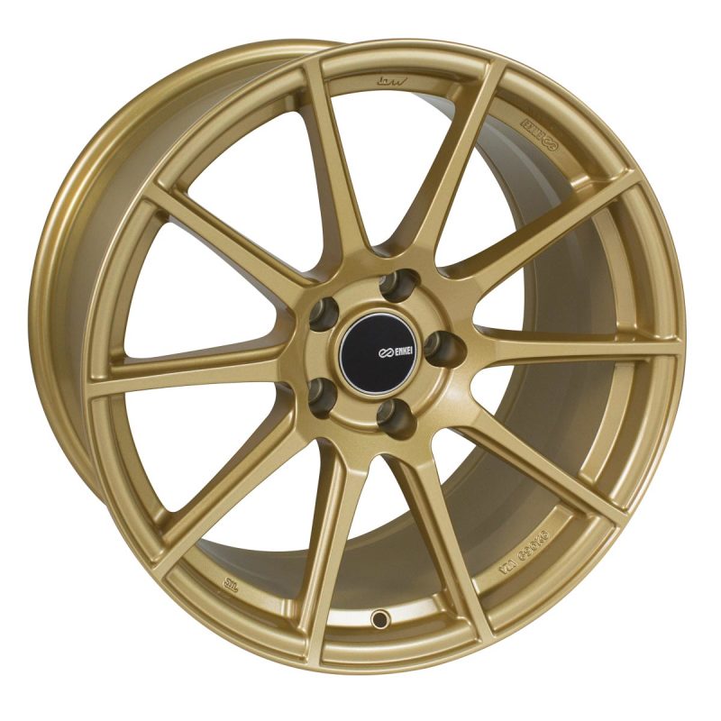 Enkei TS10 18x8 45mm Offset 5x100 Bolt Pattern 72.6mm Bore Dia Gold Wheel - eliteracefab.com