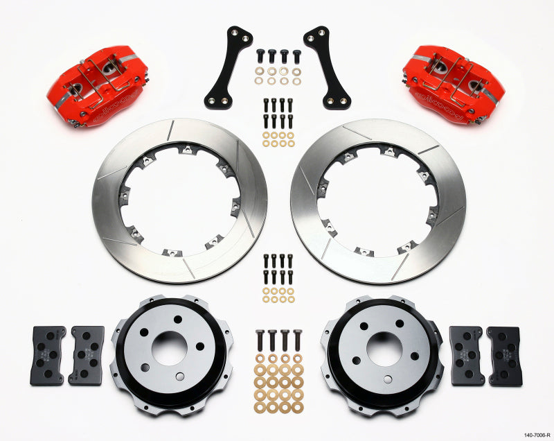 Wilwood Dynapro Rear Kit 12.19in Red Subaru Impreza WRX Wilwood