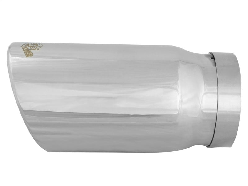 aFe Universal Bolt On Exhaust Tip Polished 5in Inlet x 6in Outlet x 12in Long aFe