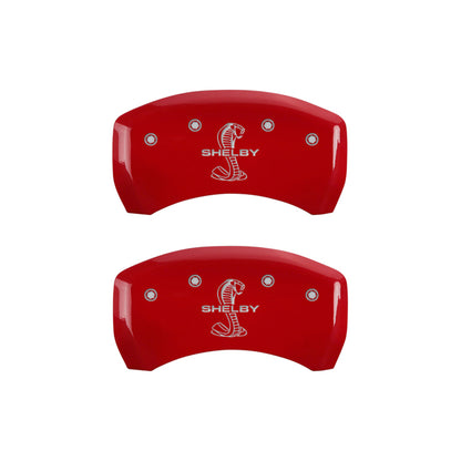 MGP Rear set 2 Caliper Covers Engraved Rear Tiffany Snake Red finish silver ch MGP