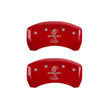 Load image into Gallery viewer, MGP Rear set 2 Caliper Covers Engraved Rear Tiffany Snake Red finish silver ch MGP