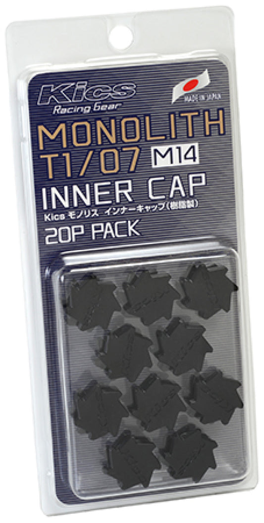 Project Kics M14 Monolith Cap - Black (Only Works For M14 Monolith Lugs) - 20 Pcs - eliteracefab.com