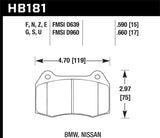 Hawk Performance DTC-60 Front Brake Pads - HB181G.660