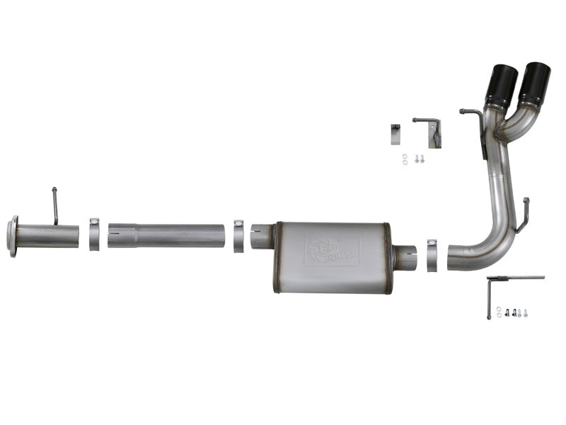 aFe MACH Force-Xp 3in 409 SS Cat-Back Exhaust w/ Black Tips 17-18 GM Colorado/Canyon V6-3.6L - eliteracefab.com