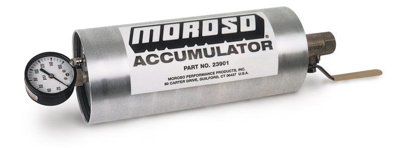 Moroso Oil Accumulator - 1.5 Quart - 10in x 4.25in - eliteracefab.com