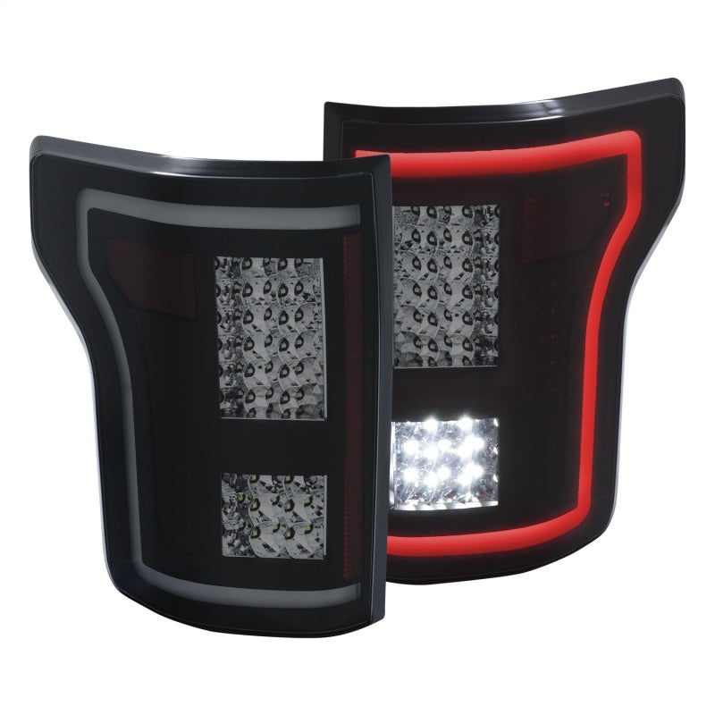 ANZO 2015-2017 Ford F-150 LED Taillights Smoke - eliteracefab.com