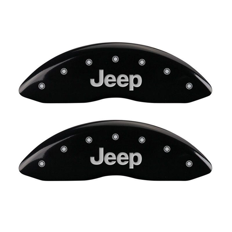MGP 4 Caliper Covers Engraved Front & Rear SRT Black finish silver ch MGP