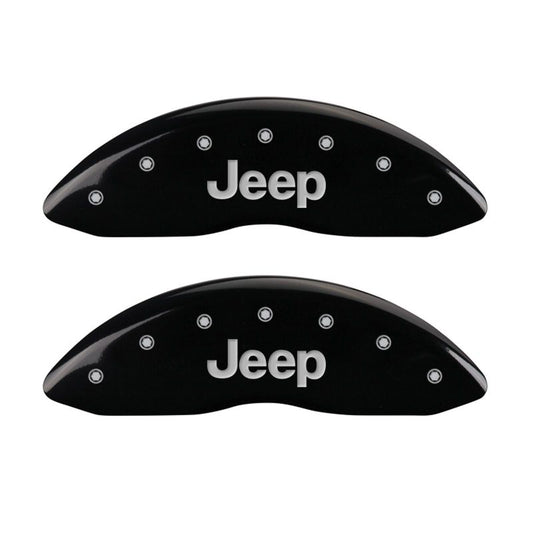 MGP 4 Caliper Covers Engraved Front & Rear SRT Black finish silver ch MGP