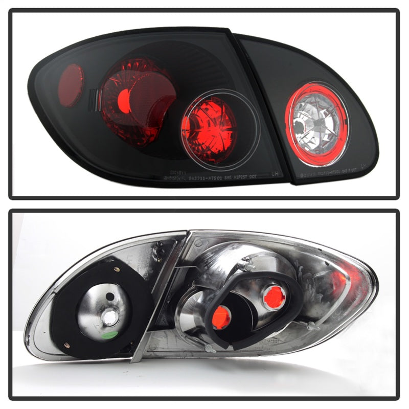 Spyder Toyota Corolla 03-08 Euro Style Tail Lights Black ALT-YD-TC03-BK - eliteracefab.com