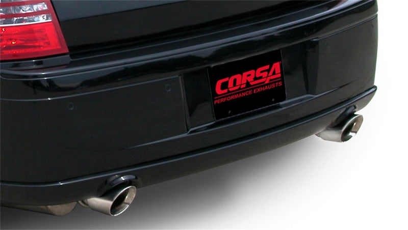 Corsa 05-10 Dodge Charger No Towing Hitch SRT-8 6.1L V8 Polished Xtreme Cat-Back Exhaust - eliteracefab.com