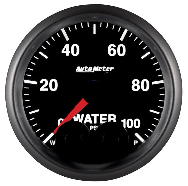 AutoMeter Gauge Water Press 2-1/16in. 100PSI Stepper Motor W/Peak & Warn Elite 5668