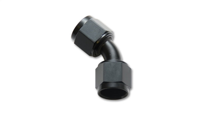 Vibrant -10AN X -10AN Female Flare Swivel 45 Deg Fitting ( AN To AN ) -Anodized Black Only - eliteracefab.com