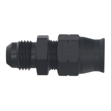 Load image into Gallery viewer, DeatschWerks 6AN Male Flare to 3/8in Hardline Compression Adapter - Anodized Matte Black