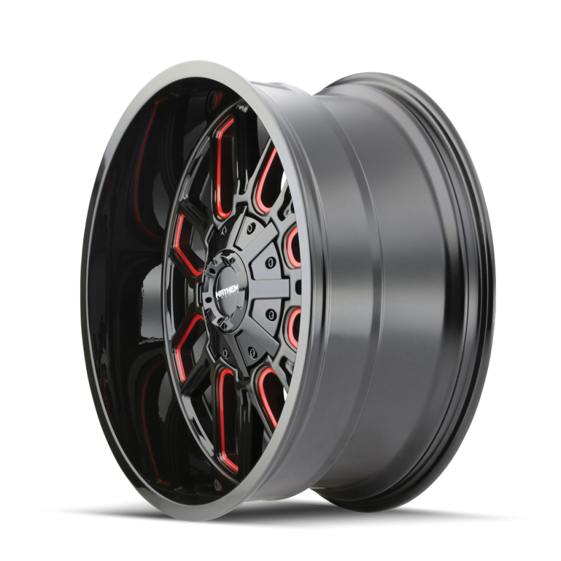 Mayhem 8107 Cogent 18x9 / 6x135 BP / 0mm Offset / 106mm Hub Black w/ Prism Red Wheel Mayhem