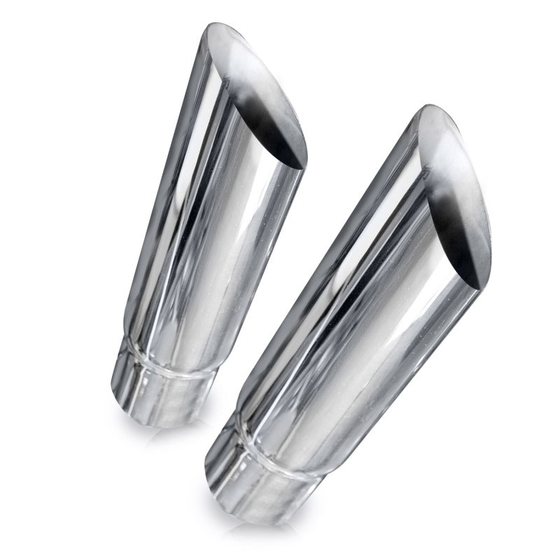 Stainless Works Slash Cut Exhaust Tips 2.25in ID Inlet Stainless Works