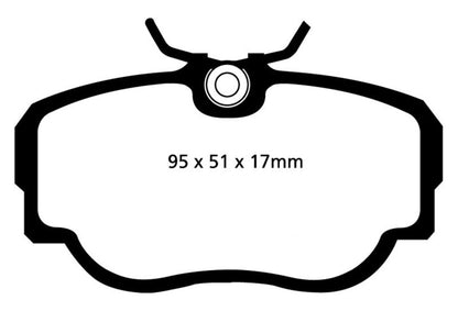 EBC 83-85 BMW 318 1.8 (E30) Yellowstuff Front Brake Pads - eliteracefab.com