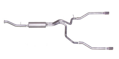 Gibson 02-05 Chevrolet Avalanche 1500 Base 5.3L 2.25in Cat-Back Dual Split Exhaust - Aluminized - eliteracefab.com