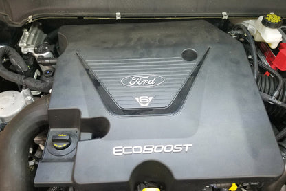 J&L 17-19 Ford Fusion Sport 2.7L Passenger Side Oil Separator 3.0 - Clear Anodized J&L