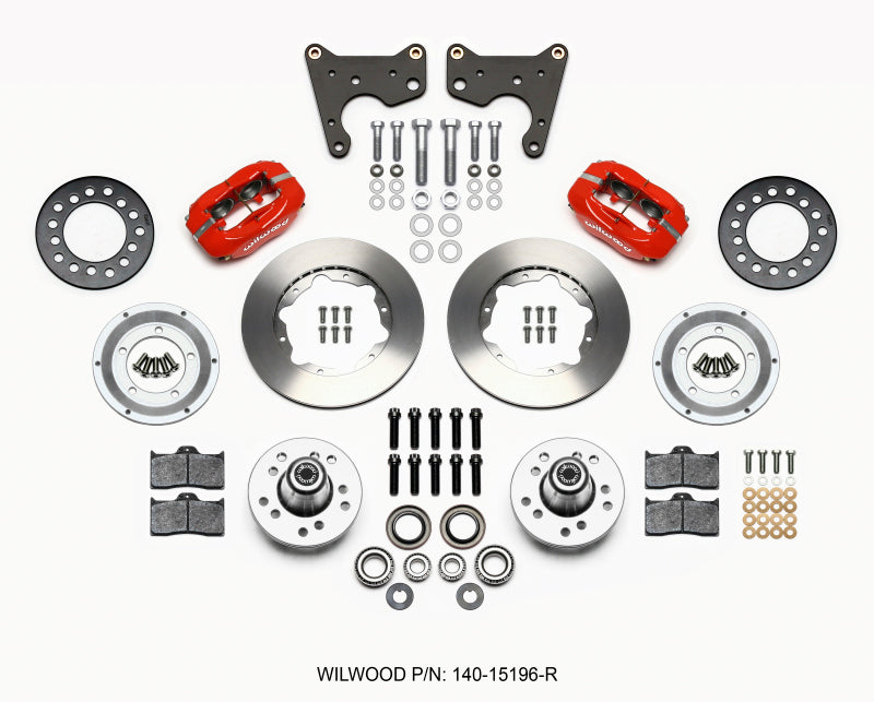 Wilwood Forged Dynalite Front Kit 11.00in Red 65-72 CDP C Body -Drum Wilwood