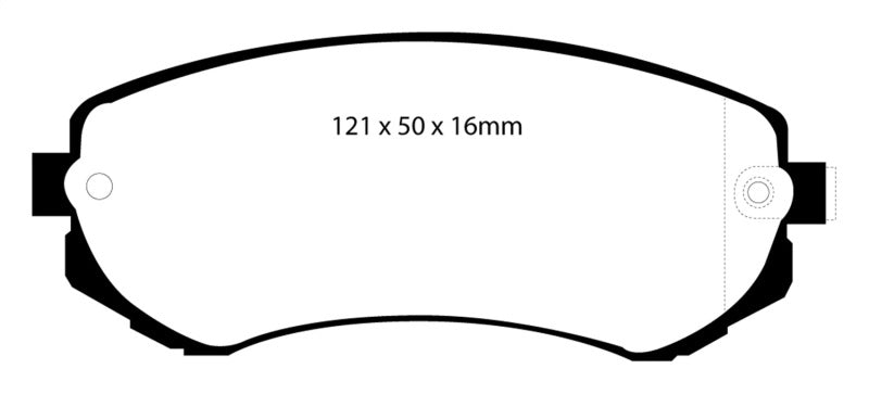 EBC 89-94 Nissan Skyline (R32) 1.8 Yellowstuff Front Brake Pads - eliteracefab.com