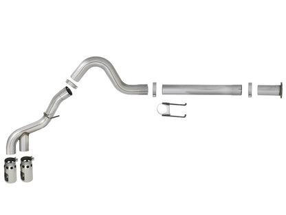 aFe Power 11-14 Ford F250/F350 6.7L Diesel Rebel XD 4in 409 SS DPF-Back Exhaust System - Pol Tips aFe