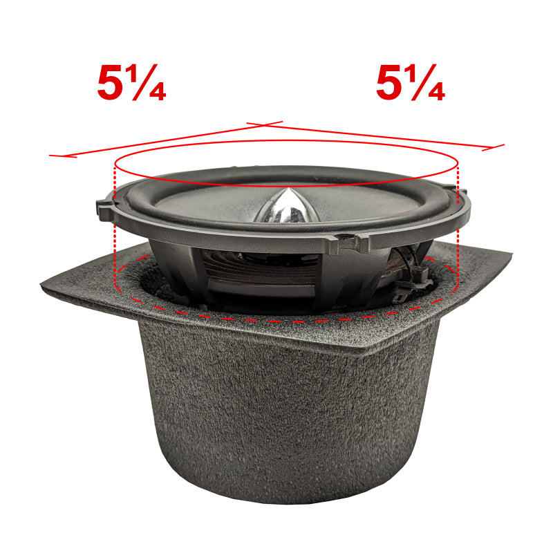 DEI Speaker Baffles 5.25in Round 6.5in Wide 6.5 Height 2.5in Deep Pair DEI