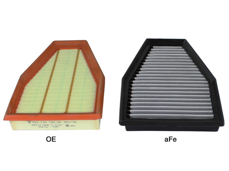 aFe Magnum FLOW OE Replacement Air Filter Pro DRY S 12-15 Porsche 911 (991) H6 3.4L/3.8L - eliteracefab.com