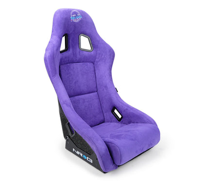 NRG FRP Bucket Seat PRISMA Edition w/ Pearlized Back Purple Alcantara - Medium - FRP-303PP-PRISMA