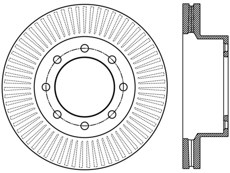 StopTech Power Slot 12-15 Ford F-250/F-350 Front Left Slotted Rotor - eliteracefab.com