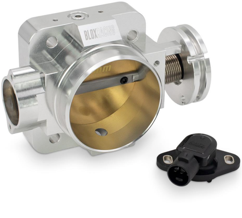 BLOX Racing Honda B/D/H/F Series Engines 76mm Silver Billet Throttle Body V2 BXIM-00205-SI-V2 BXIM-00205-SI-V2