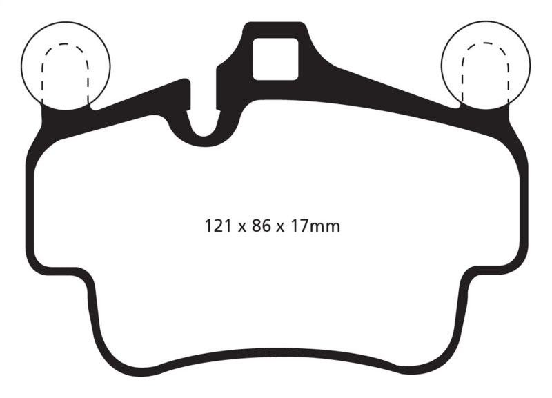 EBC 07-08 Porsche 911 (997) (Cast Iron Rotor only) 3.6 Carrera 2 Bluestuff Front Brake Pads - eliteracefab.com