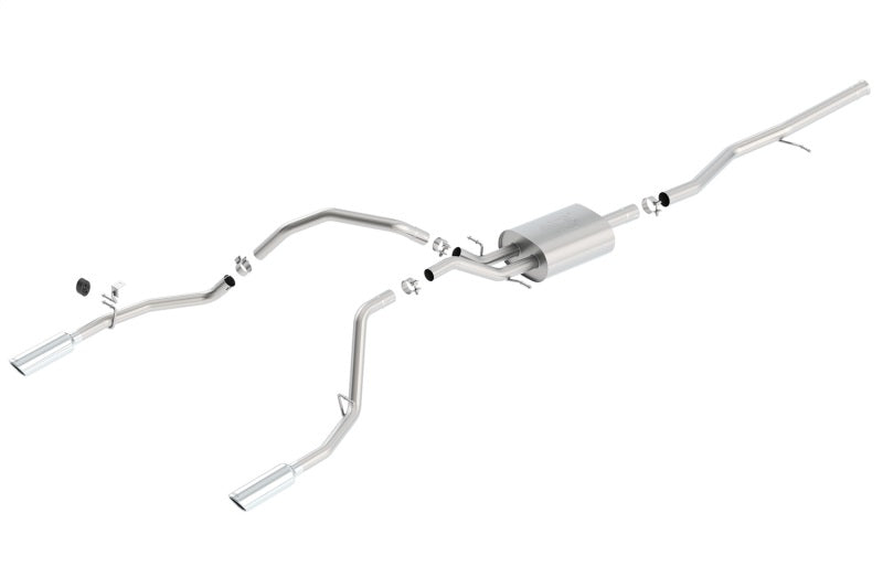 Borla 14 Silv/Sierra 1500 5.3L AT/MT Crew Cab STD Bed ATAK Cat-Back Exhaust - eliteracefab.com